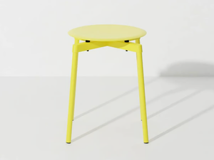 FROMME - Low stackable powder coated aluminium stool - Stool by Petite Friture