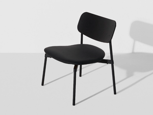 FROMME - Stackable armchair with leather seat - Armchair by Petite Friture