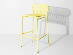 WEEK-END - High powder coated aluminium stool with footrest - Stool by Petite Friture
