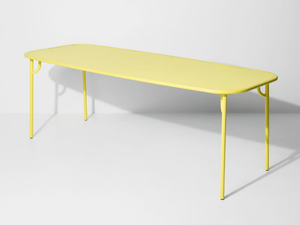 WEEK-END - Rectangular powder coated aluminium garden table - Table by Petite Friture