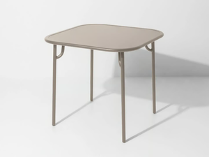 WEEK-END - Square powder coated aluminium garden table - Table by Petite Friture
