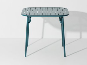 WEEK-END - Square powder coated aluminium garden table - Table by Petite Friture