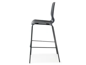 GLAMOUR - High steel stool with footrest - Stool by PF Stile