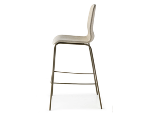 GLAMOUR UP - High steel stool with footrest - Stool by PF Stile