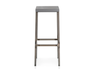 NELSON - High steel stool with footrest - Stool by PF Stile