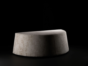 OLLI MEZZALUNA - Upholstered fabric pouf - Pouf by PF Stile