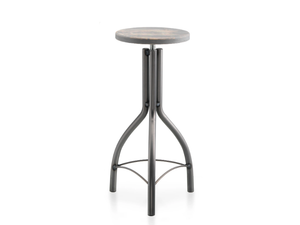 SHABBY - High steel stool with footrest - Stool by PF Stile