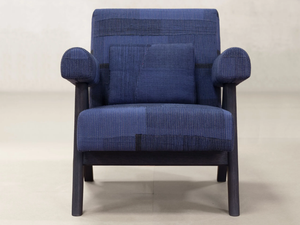 KESA COBALT - Fabric armchair with armrests - Armchair by Phantom Hands