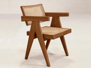 OFFICE CHAIR V LEG - Teak chair with armrests - Chair by Phantom Hands