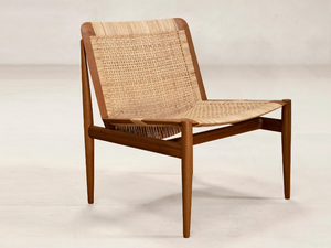 TANGĀLI - Armchair in teak and cane - Armchair by Phantom Hands
