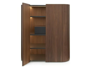 DEDALO - Wooden highboard with integrated lighting - Cabinet by PIANCA