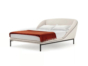 DOMENICA - Fabric double bed with upholstered headboard - Bed frame by PIANCA