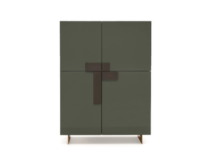 GINEVRA - Wooden highboard with doors - Door by PIANCA