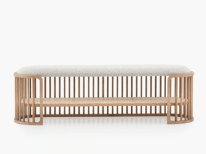 PALÙ - Upholstered wooden bench - Bench by PIANCA