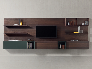 PEOPLE 03 - Sectional wooden storage wall - Cabinet by PIANCA