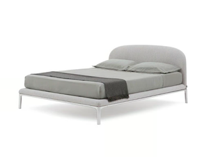 RADA - Leather double bed with upholstered headboard - Bed frame by PIANCA