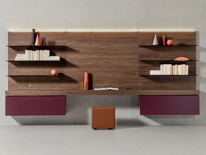 SPAZIO 01 - Sectional wooden storage wall - Cabinet by PIANCA