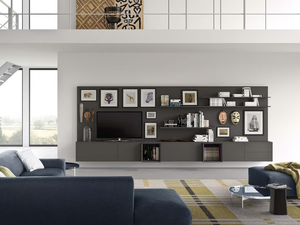 SPAZIO S313 - Sectional modular storage wall - Cabinet by PIANCA