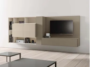 SPAZIO S430 - Sectional wall-mounted storage wall - Cabinet by PIANCA