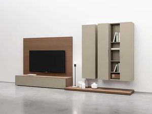 SPAZIO S438 - Sectional wall-mounted storage wall - Cabinet by PIANCA