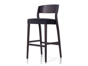 GLOBO 00 S1 - High solid wood stool with footrest - Stool by PIANI