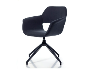 ROSE 02 A3 - Swivel trestle-based fabric chair - Chair by PIANI