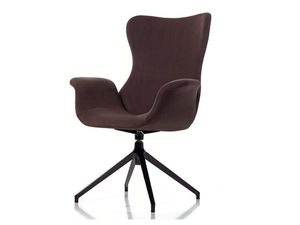 TULIP 14 L3 - Swivel trestle-based fabric armchair - Armchair by PIANI