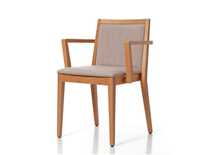 VEGA 00 A2 - Stackable solid wood chair with armrests - Chair by PIANI