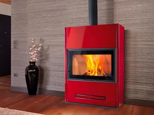 BERNA - Wood-burning wall-mounted steel stove Class A - Other by Piazzetta