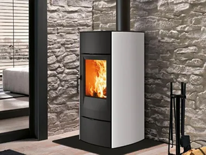 E530 STEEL - Wall-mounted Wood-burning steel stove for air heating - Other by Piazzetta