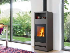 E928 S - Wood-burning wall-mounted stove Class A+ - Other by Piazzetta