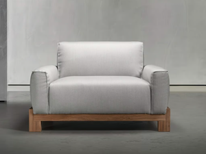 BENTE - Fabric garden armchair with armrests - Armchair by Piet Boon