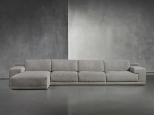 DERK - Fabric sofa with removable cover with chaise longue - Sofa by Piet Boon