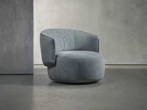 JANE - Swivel fabric easy chair with armrests - Armchair by Piet Boon