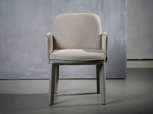 MINNE - Upholstered fabric chair with armrests - Chair by Piet Boon