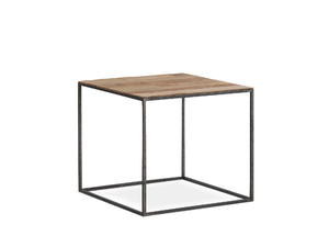CUTE - Rectangular low steel and wood coffee table - Coffee table by Pilma