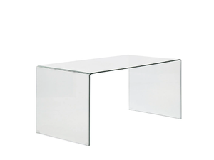 DESK - Rectangular tempered glass writing desk - Desk by Pilma