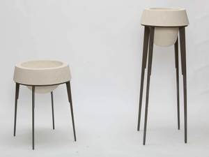 CAPASA - Round lecce stone plant pot - Accessories by PIMAR