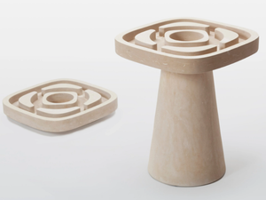 GIARDINO ALL'ITALIANA - Square lecce stone garden side table - Side table by PIMAR