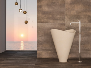 LIBECCIO - Freestanding oval lecce stone washbasin - Washbasin by PIMAR