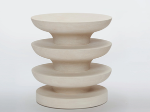 ONDULATION - Lecce stone garden stool - Stool by PIMAR