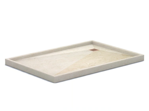 P28 - Built-in rectangular lecce stone shower tray - Shower tray by PIMAR