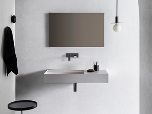 ELEMENT 102 - Single wall-mounted rectangular washbasin - Washbasin by Pirovano