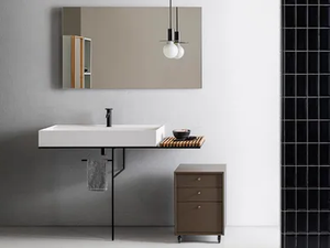 ELEMENT 112 - Single washbasin with towel rail - Washbasin by Pirovano
