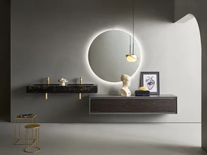 FRAME 101 - Double wall-mounted vanity unit with integrated washbasin - Washbasin cabinet by Pirovano