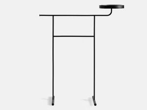 Valet stand with side table - Metal valet stand with side table - Accessories by Pirovano