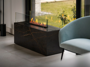 BOX LAURENT - Open bioethanol freestanding Dekton® fireplace - Other by Planika