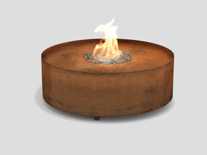 GALIO FIRE PIT CORTEN - Gas outdoor freestanding fireplace - Other by Planika