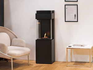 POLARIS - Freestanding bioethanol glass and steel fireplace - Other by Planika