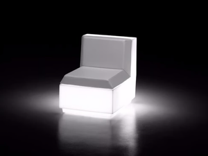 BIG CUT MODULE LIGHT - Polyethylene garden armchair with light - Armchair by Plust